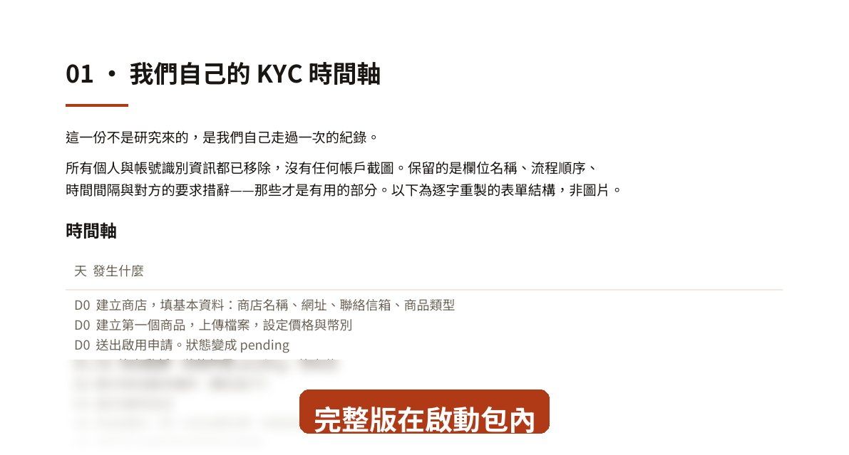KYC 時間軸內頁上半:送件到核准